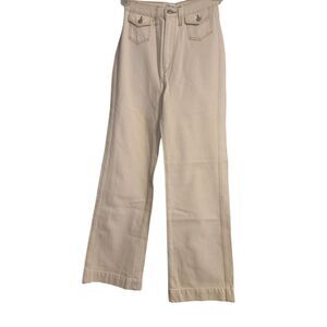 Re/Done Jeans 70s‎ Ultra High Rise Stove Pipe Button Fly Straight Leg Sz 24